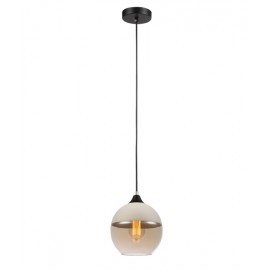 CLA-Casa: White with Amber Glass Pendant Lights
